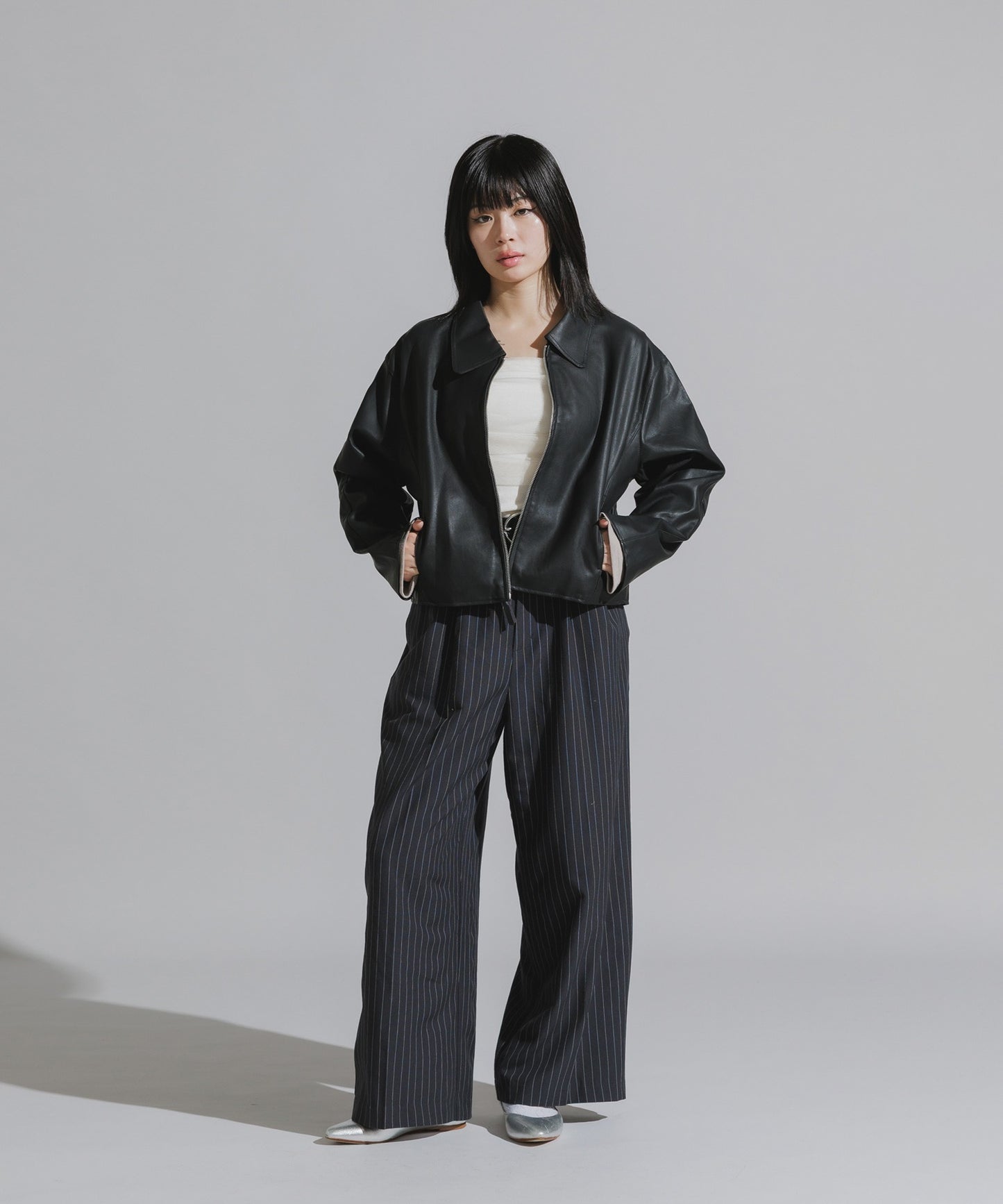 Chick / Faux Suede Full-Zip Blouson