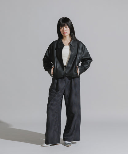 Chick / Faux Suede Full-Zip Blouson