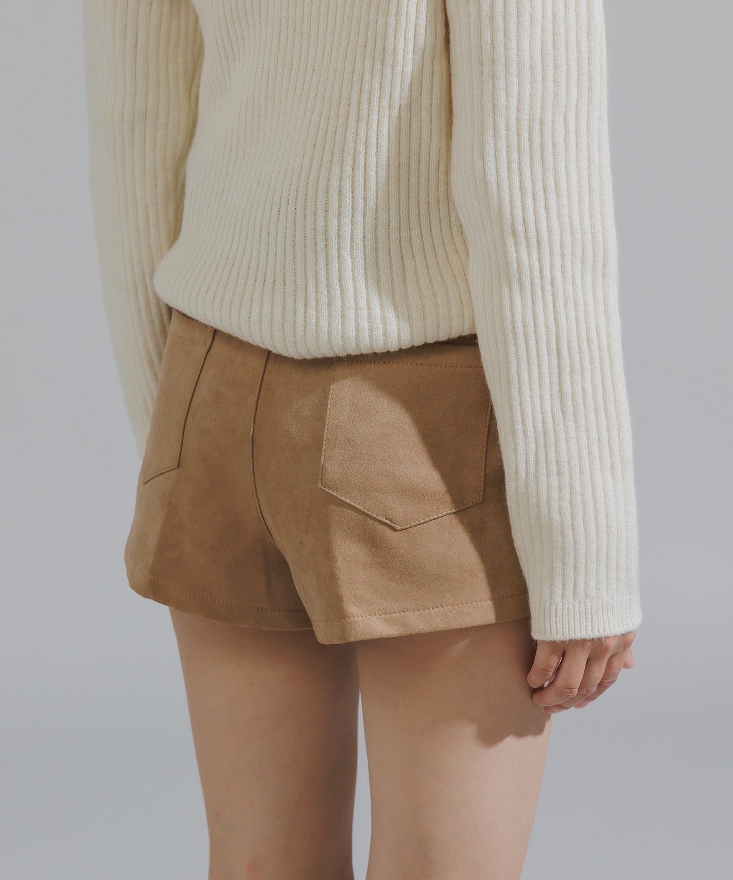 Chick / Wood Bead Cord with Bandana Faux Suede Shorts
