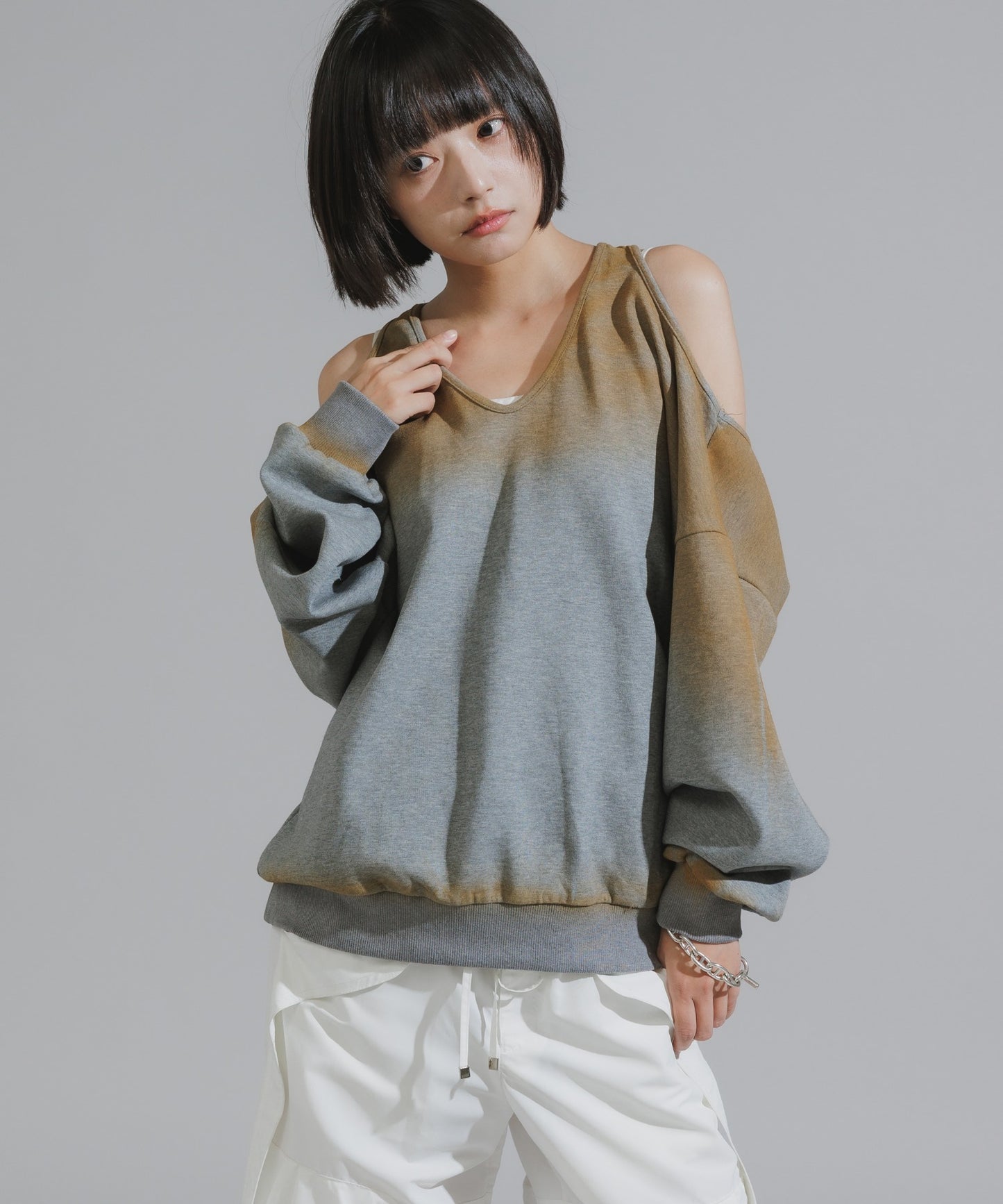 Mura-dyed Laser Back Sweatshirt