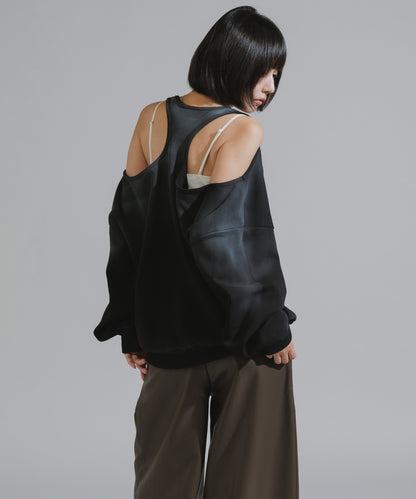 Mura-dyed Laser Back Sweatshirt