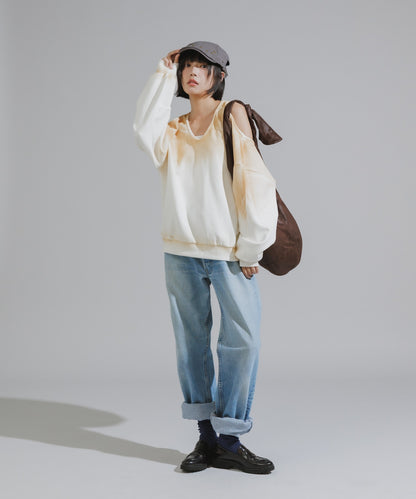 Mura-dyed Laser Back Sweatshirt