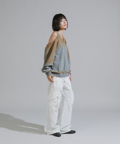 Mura-dyed Laser Back Sweatshirt