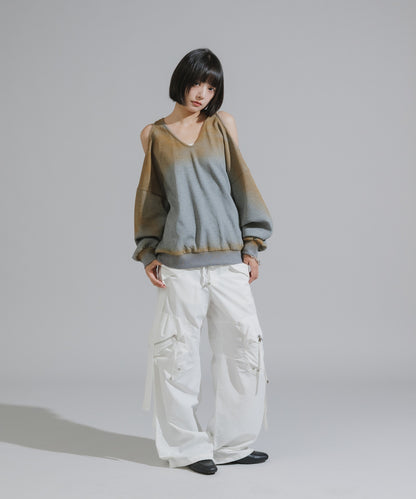Mura-dyed Laser Back Sweatshirt