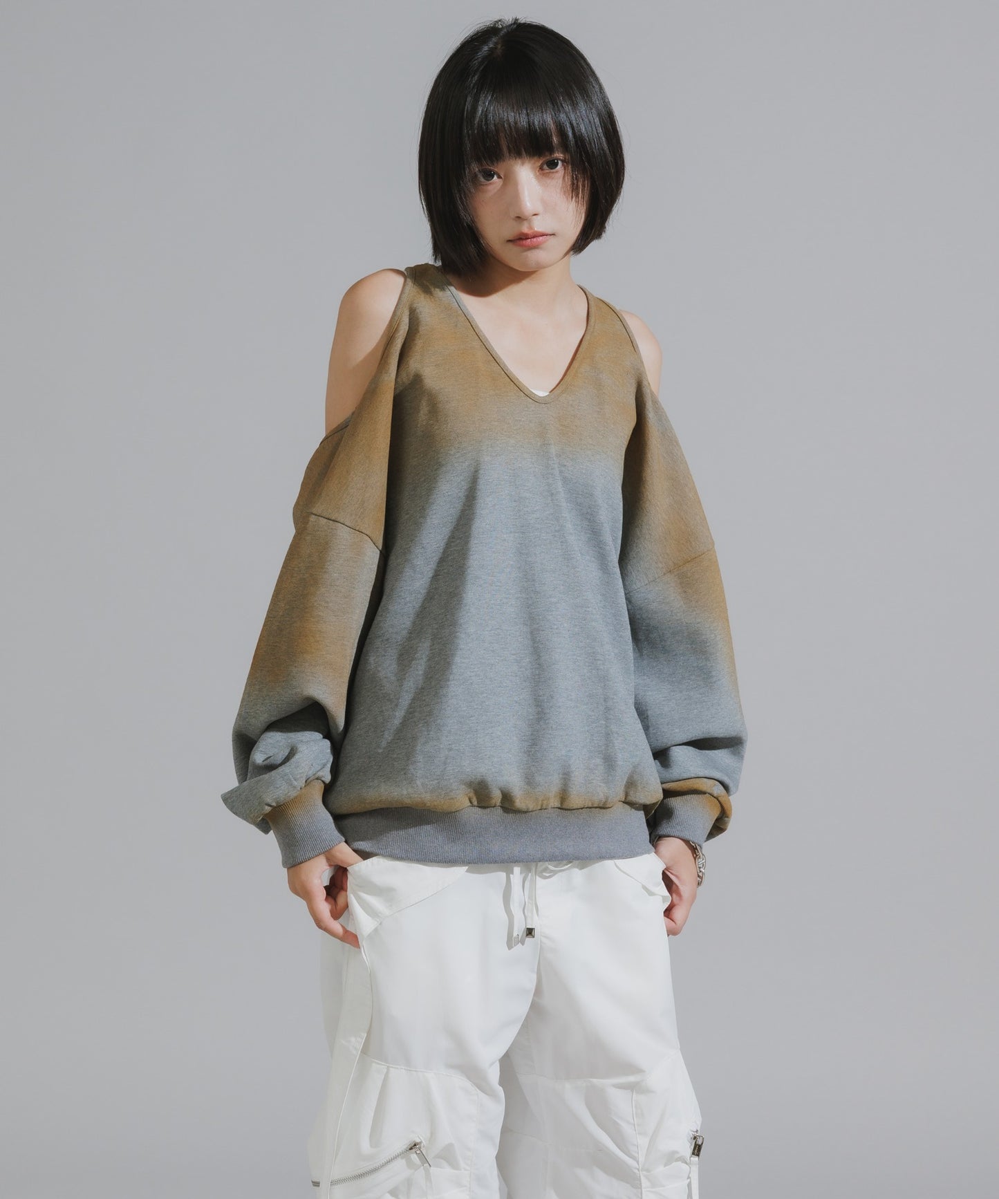 Mura-dyed Laser Back Sweatshirt