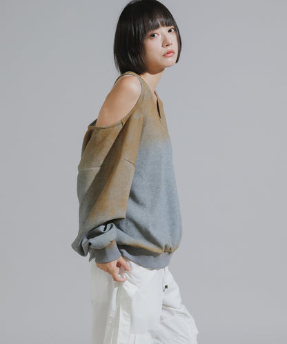 Mura-dyed Laser Back Sweatshirt