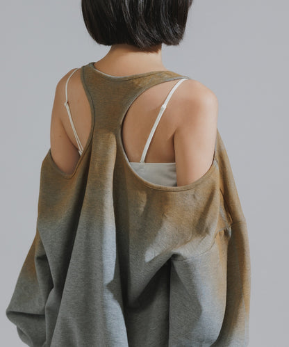 Mura-dyed Laser Back Sweatshirt