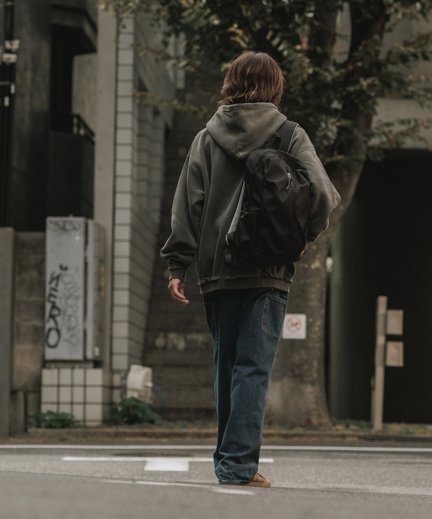 ALL RUNS / ヴィンテージ ウォッシュ加工 ダブルジップパーカー