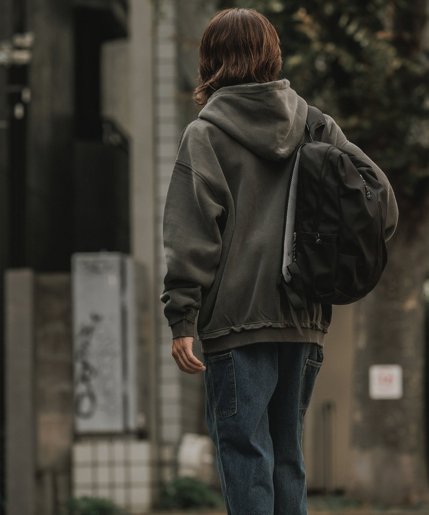 ALL RUNS / ヴィンテージ ウォッシュ加工 ダブルジップパーカー