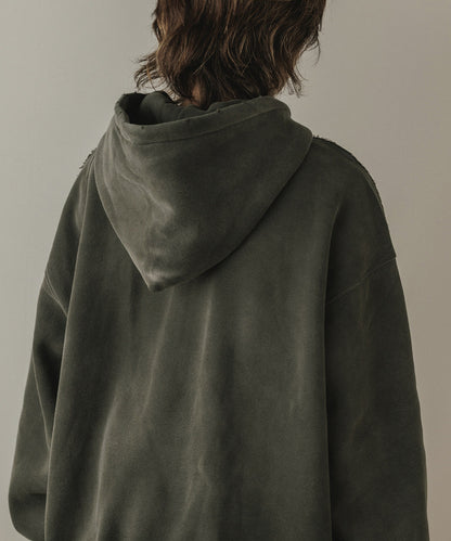 ALL RUNS / ヴィンテージ ウォッシュ加工 ダブルジップパーカー