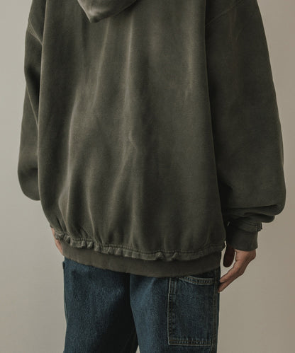 ALL RUNS / ヴィンテージ ウォッシュ加工 ダブルジップパーカー