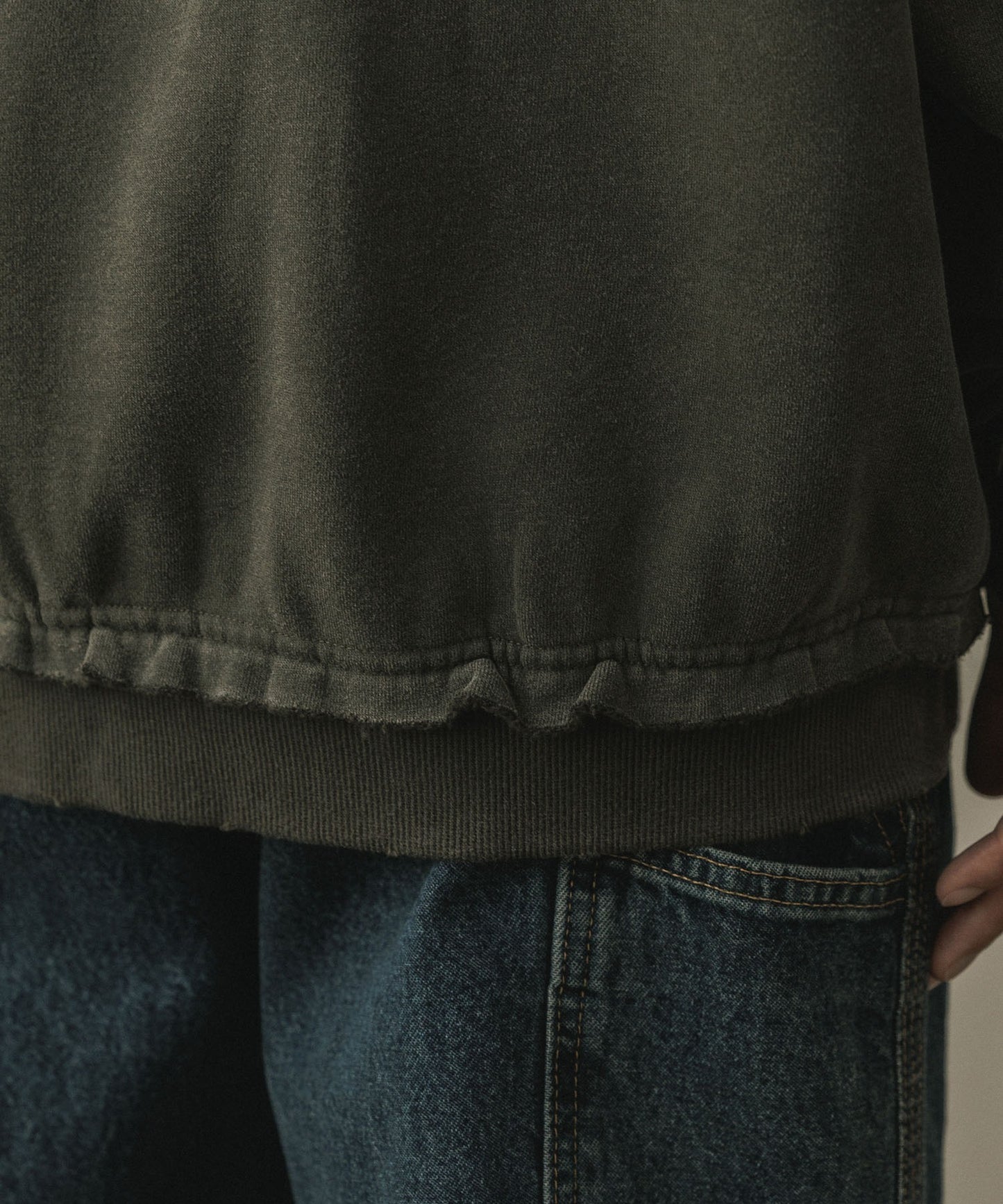 ALL RUNS / ヴィンテージ ウォッシュ加工 ダブルジップパーカー