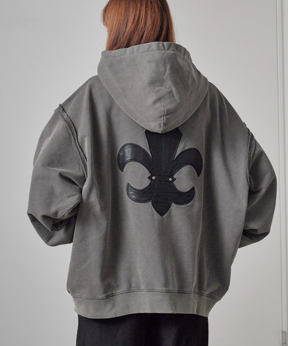 SUPPLIER/サプライヤー Fleur Leather Patch hoodie