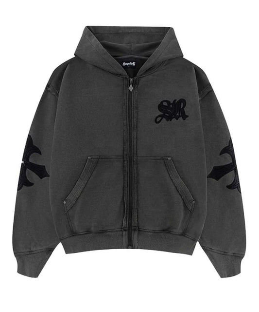SUPPLIER/サプライヤー Fleur Leather Patch hoodie