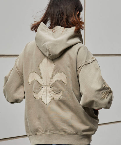 SUPPLIER/サプライヤー Fleur Leather Patch hoodie