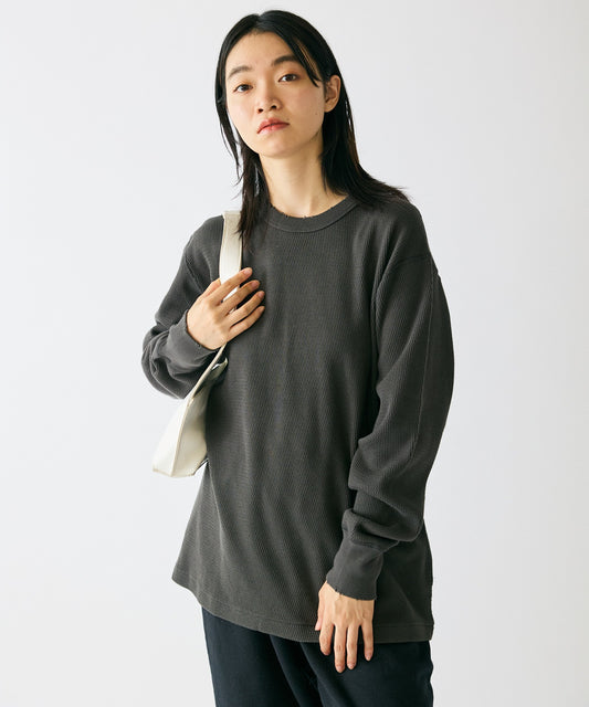 Healthknit / Thermal King Raschel Honeycomb Crew Damage L/S サーマルトップス