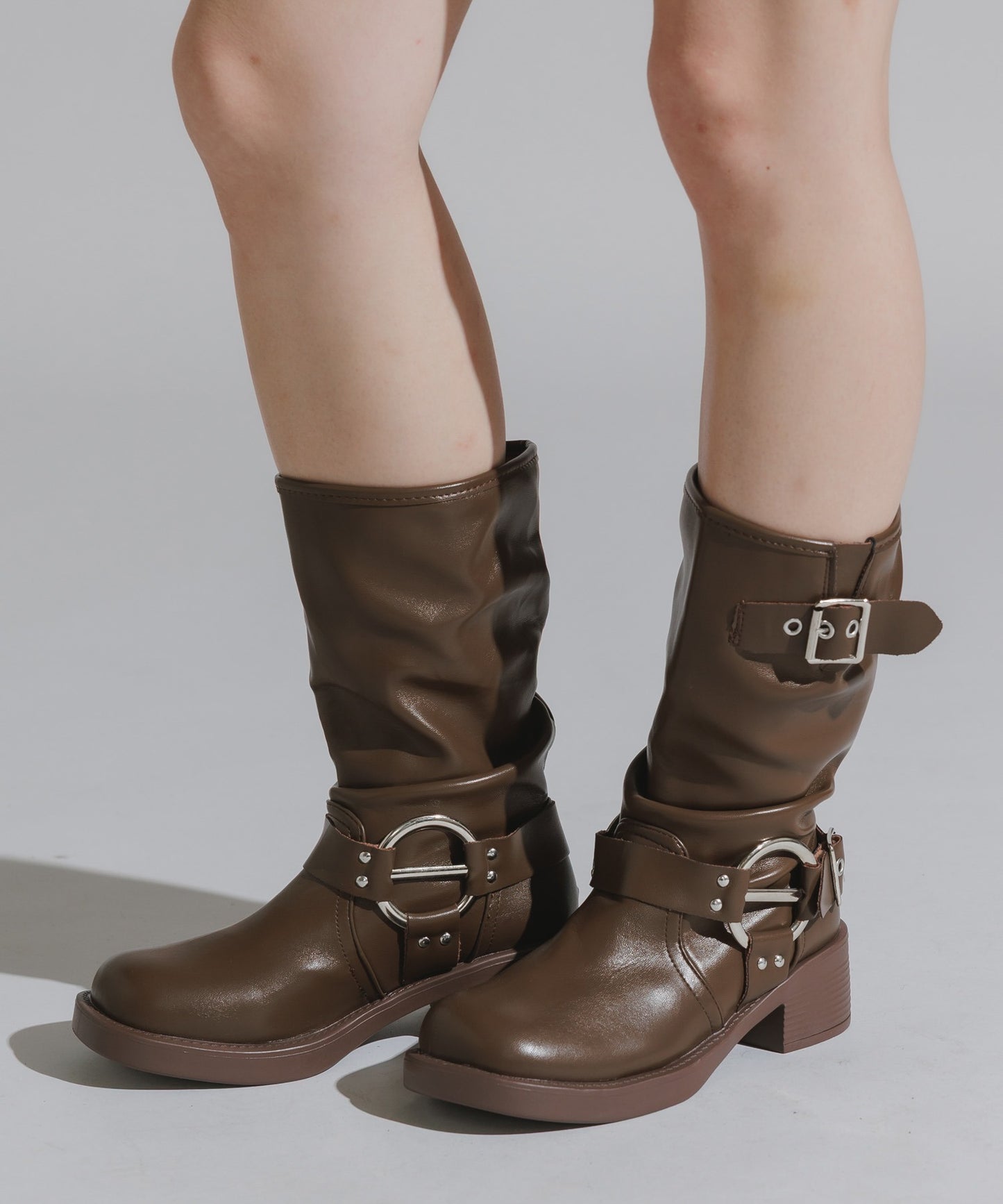 Chick / Engineer boots with side straps