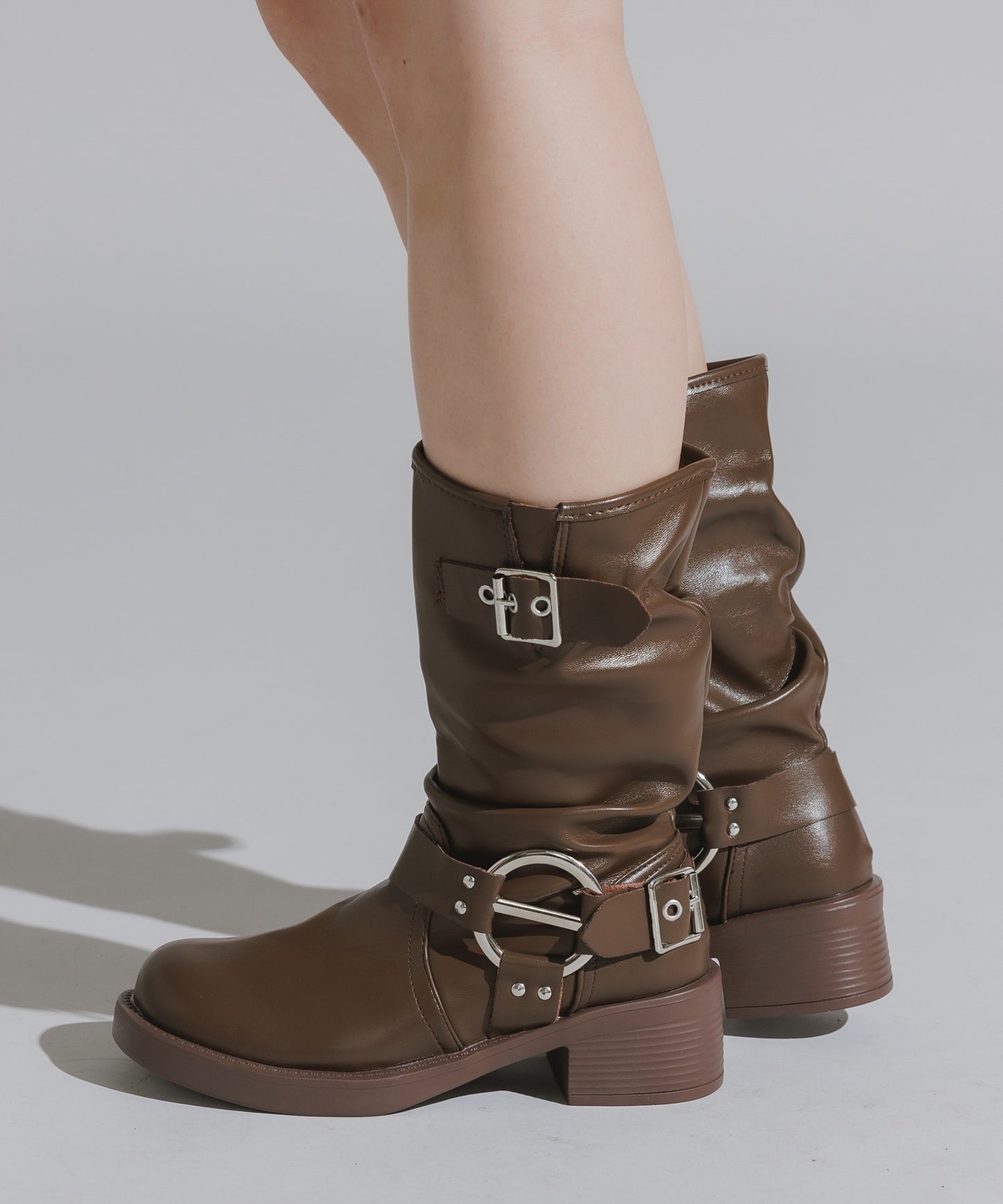 Chick / Engineer boots with side straps