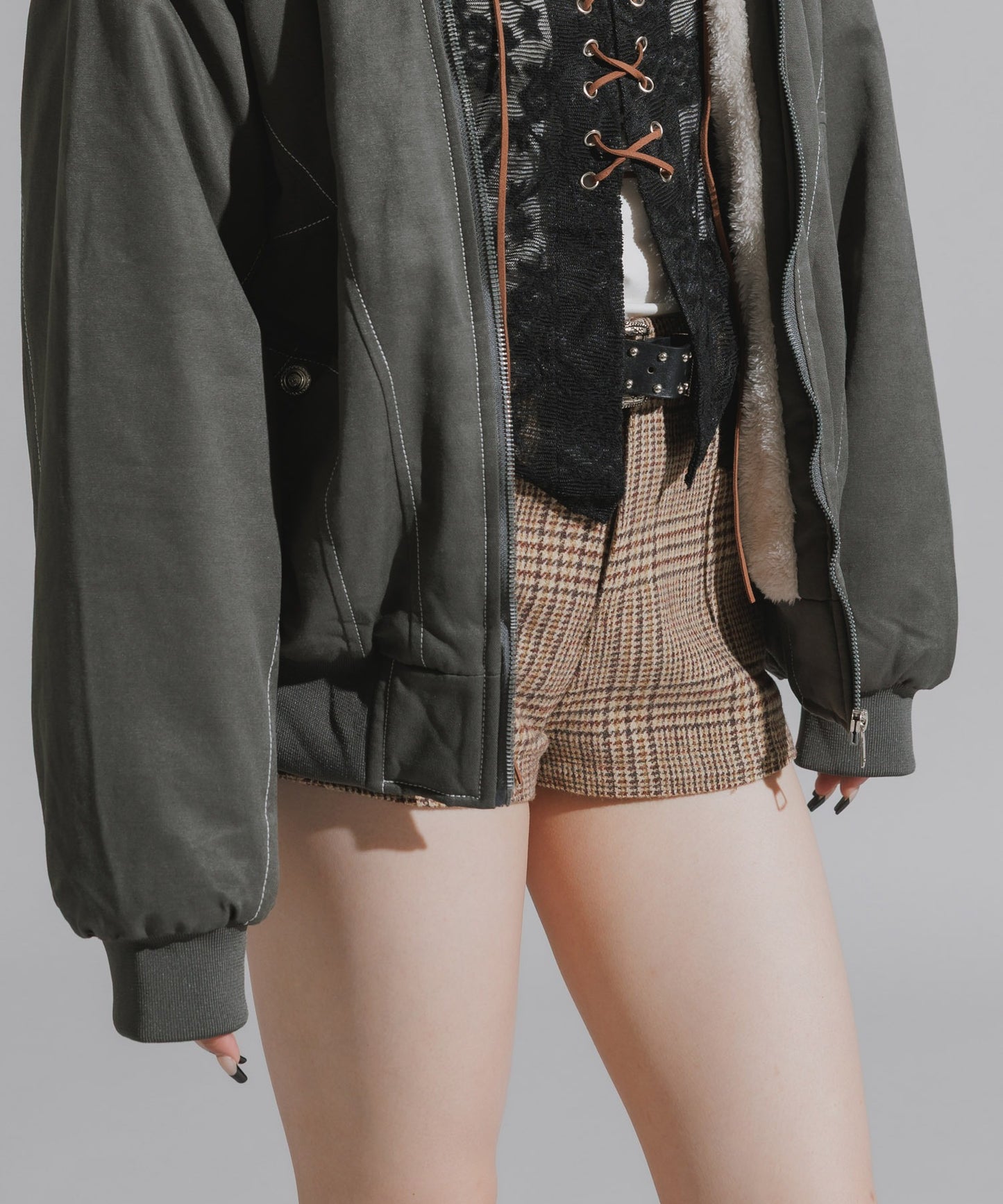 Chick / N2B-Style Faux Fur Hooded Blouson