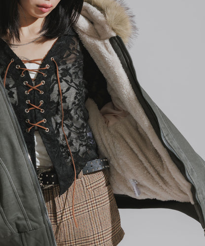 Chick / N2B-Style Faux Fur Hooded Blouson