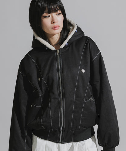 Chick / N2B-Style Faux Fur Hooded Blouson
