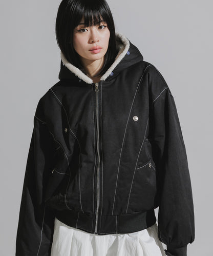 Chick / N2B-Style Faux Fur Hooded Blouson