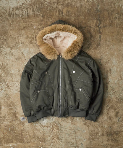 Chick / N2B-Style Faux Fur Hooded Blouson