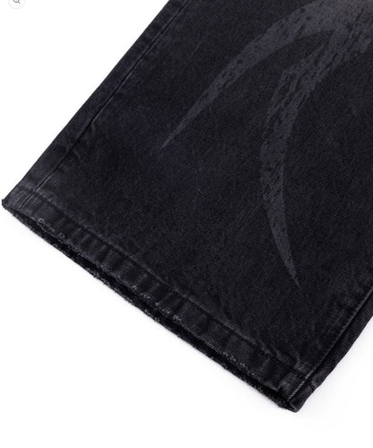 SUPPLIER / Vintage Wash Tribal Double Knee Baggy Jeans