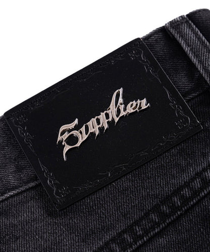 SUPPLIER / Vintage Wash Tribal Double Knee Baggy Jeans