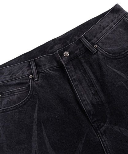 SUPPLIER / Vintage Wash Tribal Double Knee Baggy Jeans