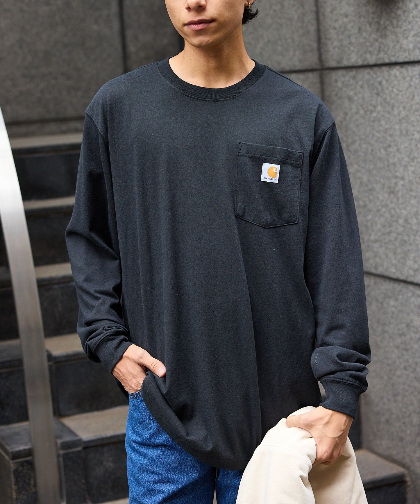 Carhartt / Loose Fit Heavyweight Long-Sleeve Pocket 1889 Graphic T-Shirt