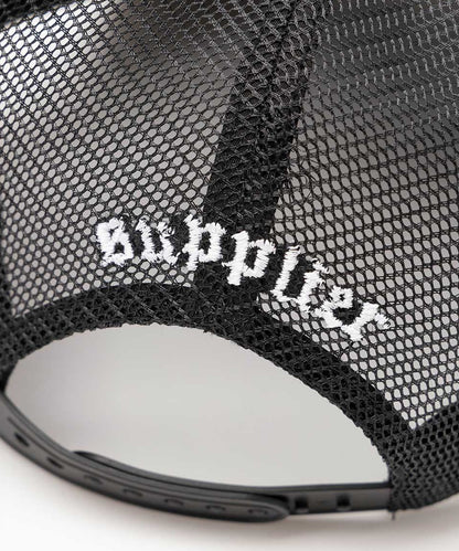 SUPPLIER / Cross Leather Patch Mesh Cap
