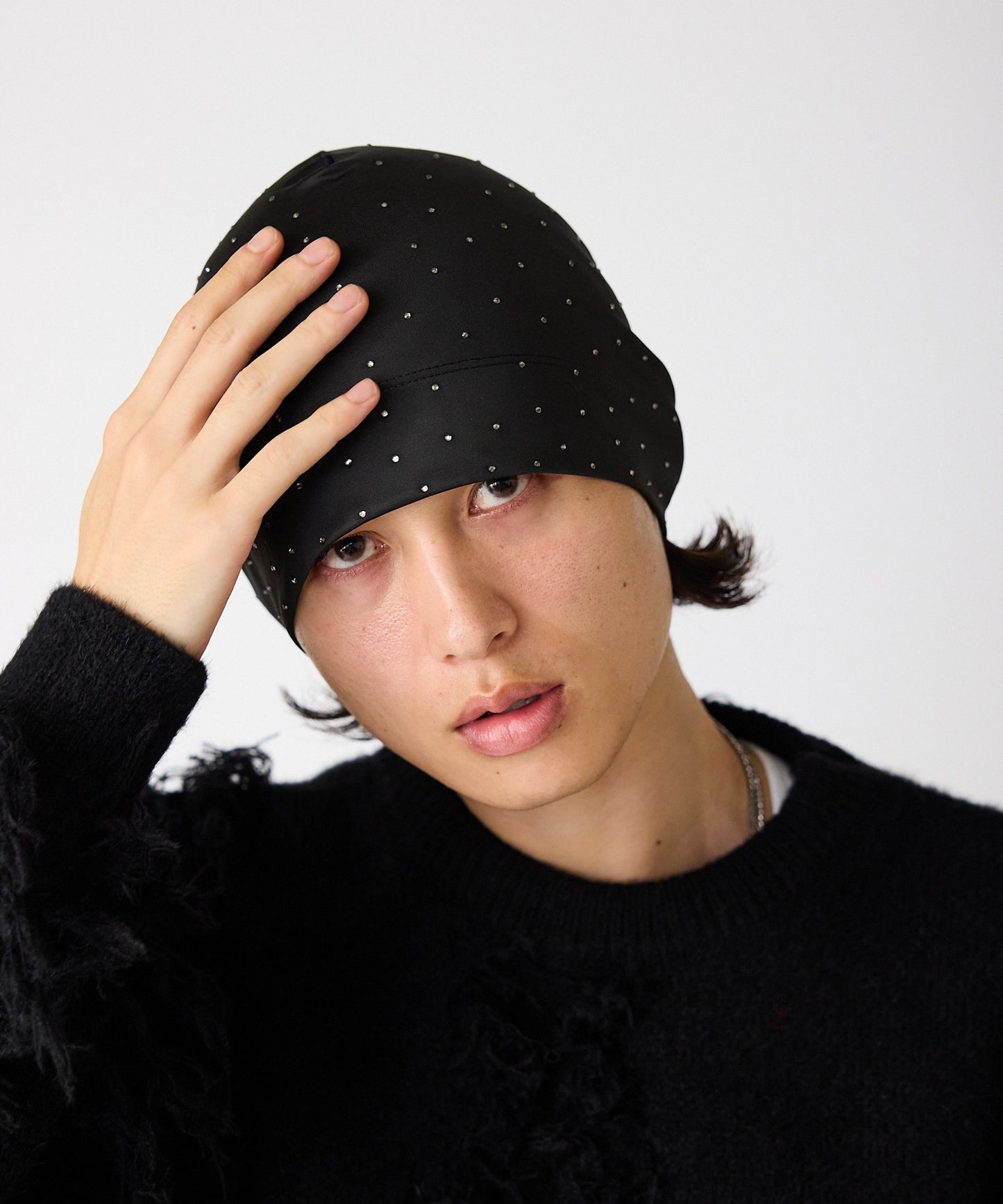 SUPPLIER / Rhinetone Skull Cap Beanie