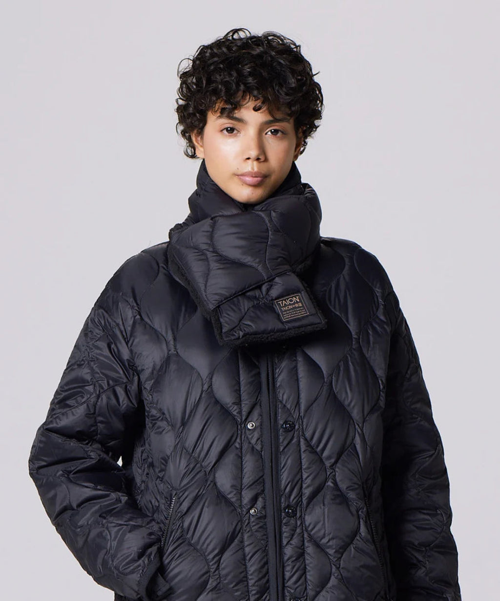 TAION / MILITARY REVERSIBLE DOWN SCARF(SOFT SHELL)