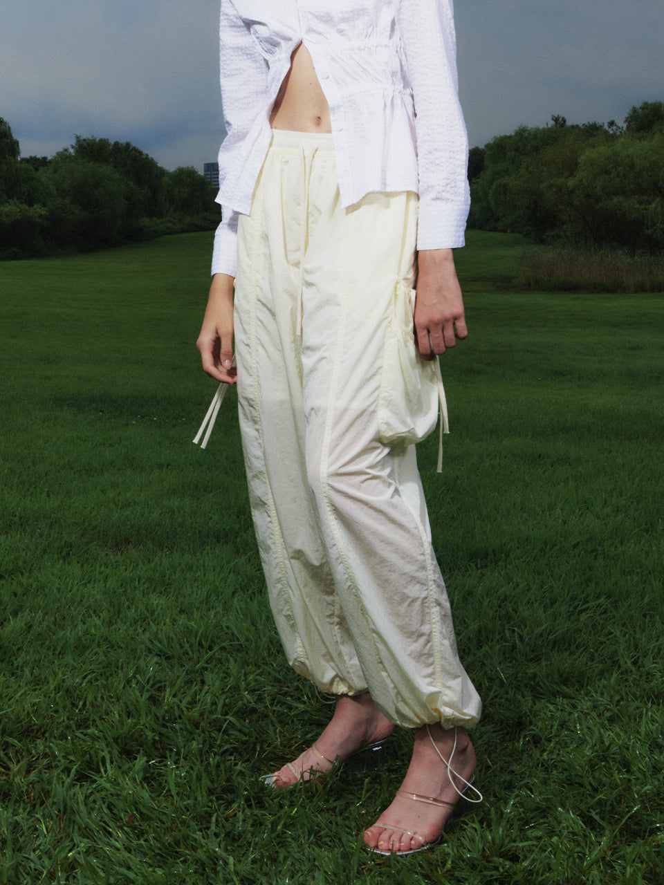 Kijun / Shirring Pocket Pants