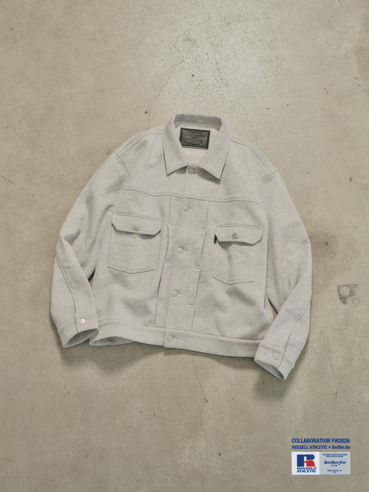 RUSSELL × BerBerJin  / Pro Cotton & Loopback Terry Sweat Trucker Jacket 111263-023