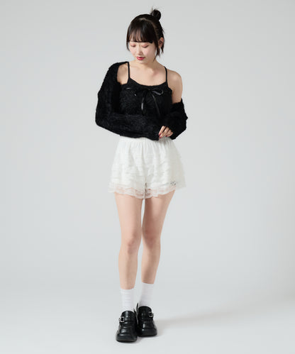 Chick / Ribbon Knit camisole + Knit Cardiganリボンニットキャミ + ニットカーディガン アンサンブル 2点セット