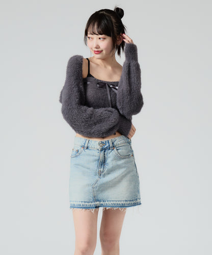 Chick / Ribbon Knit camisole + Knit Cardiganリボンニットキャミ + ニットカーディガン アンサンブル 2点セット