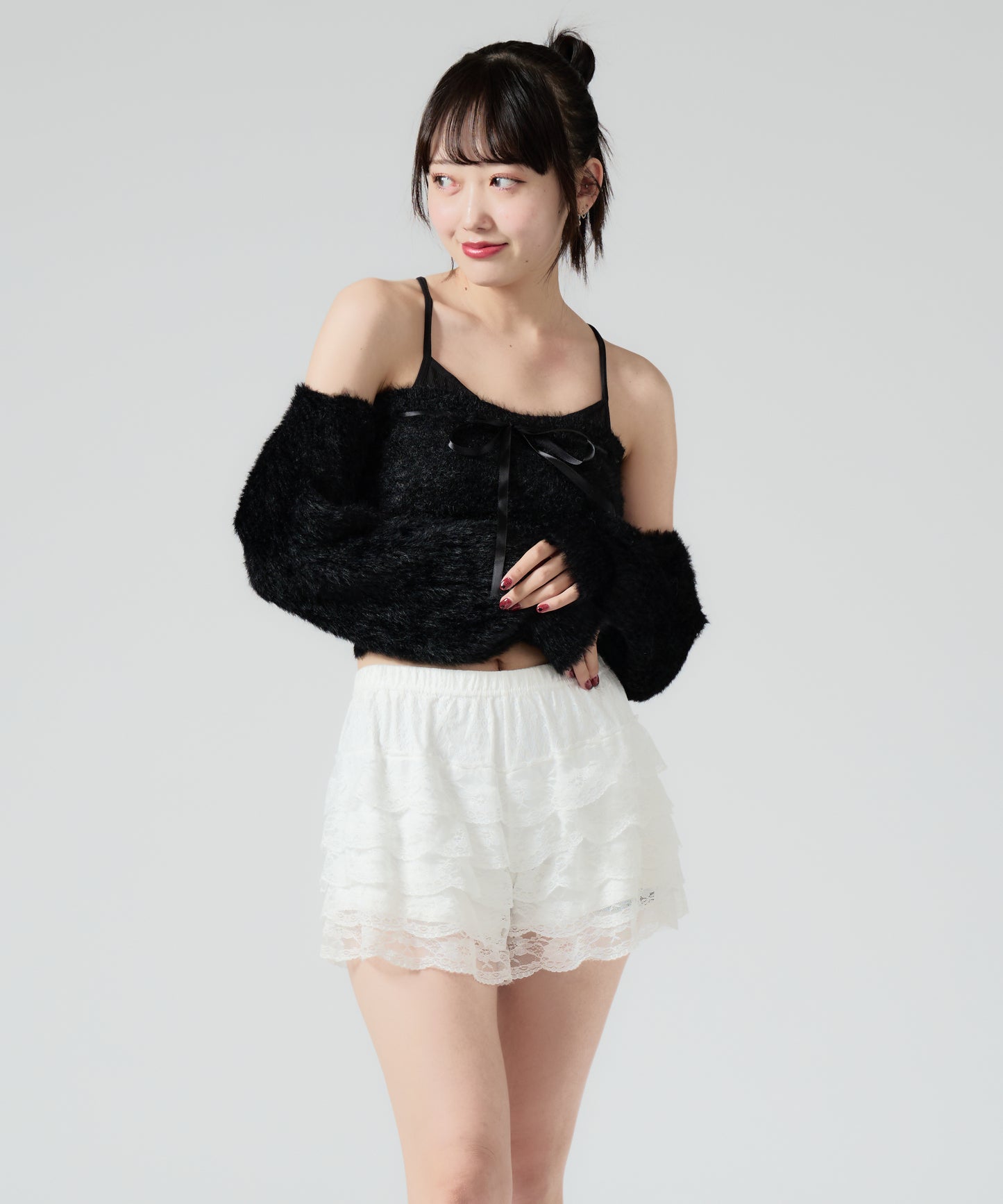 Chick / Ribbon Knit camisole + Knit Cardiganリボンニットキャミ + ニットカーディガン アンサンブル 2点セット