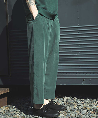 MR.OLIVE | T-R POWDER CLOTH - 2TACK WIDE EASY PANTS ツータックイージーワイドパンツ