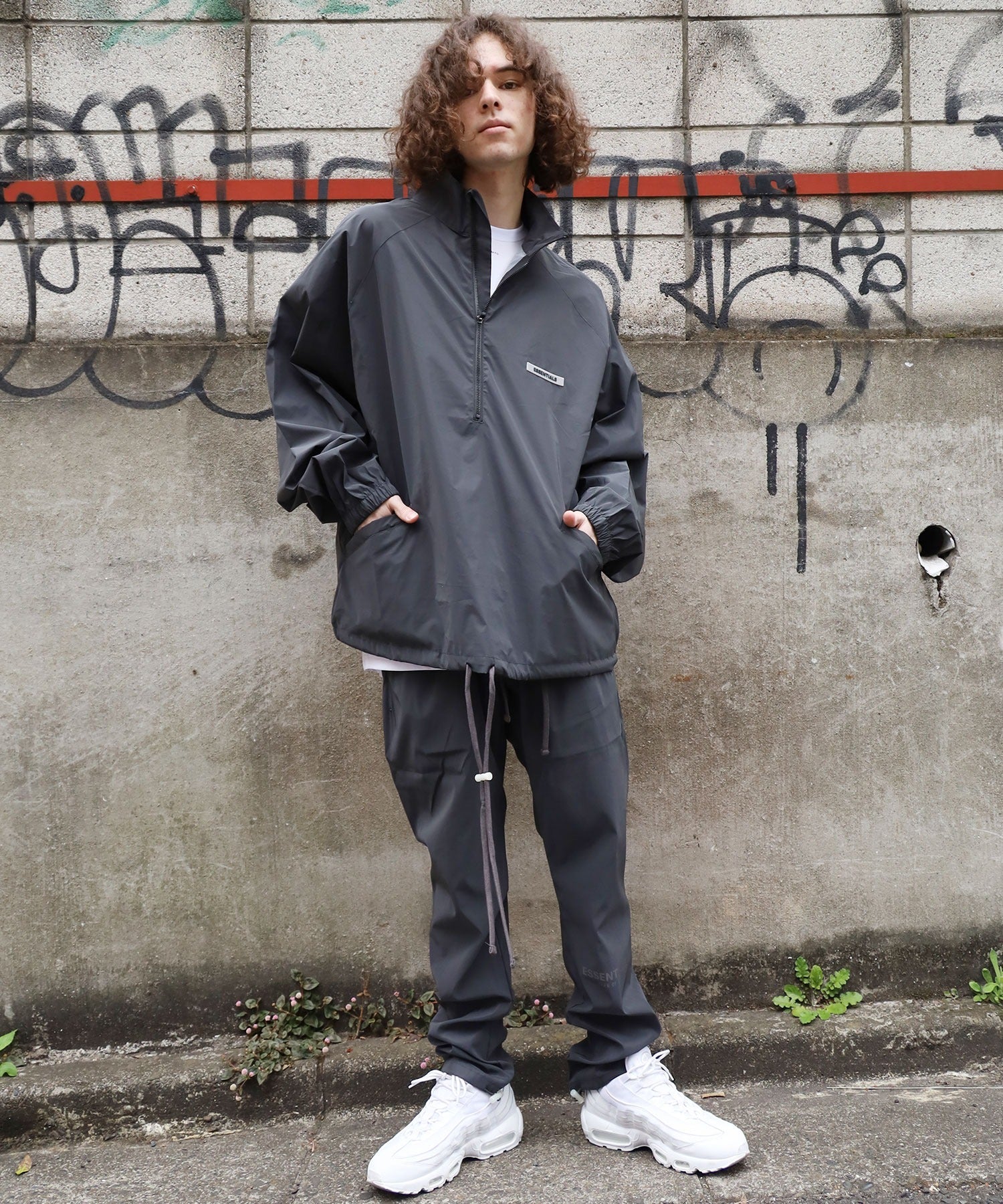 FOG TRACK NYLON HALF ZIP JACKET