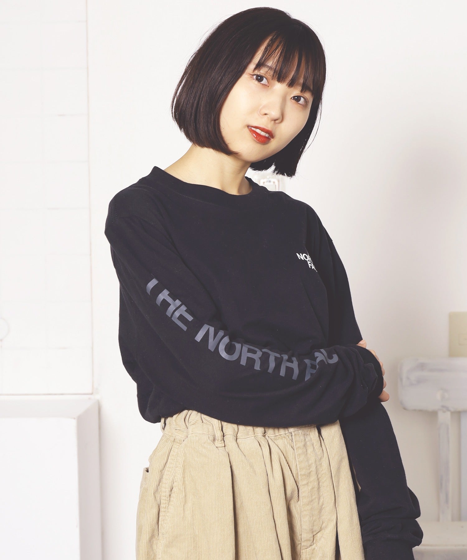 THE NORTH FACE/ザ・ノースフェイス M LS TNF Sleeve Hit Tee