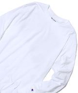 【Champion Authentic T-SHIRTS】袖ワンポイント 刺繍ロゴワッペン オーバーサイズ クルーネック ルーズベーシックロンT