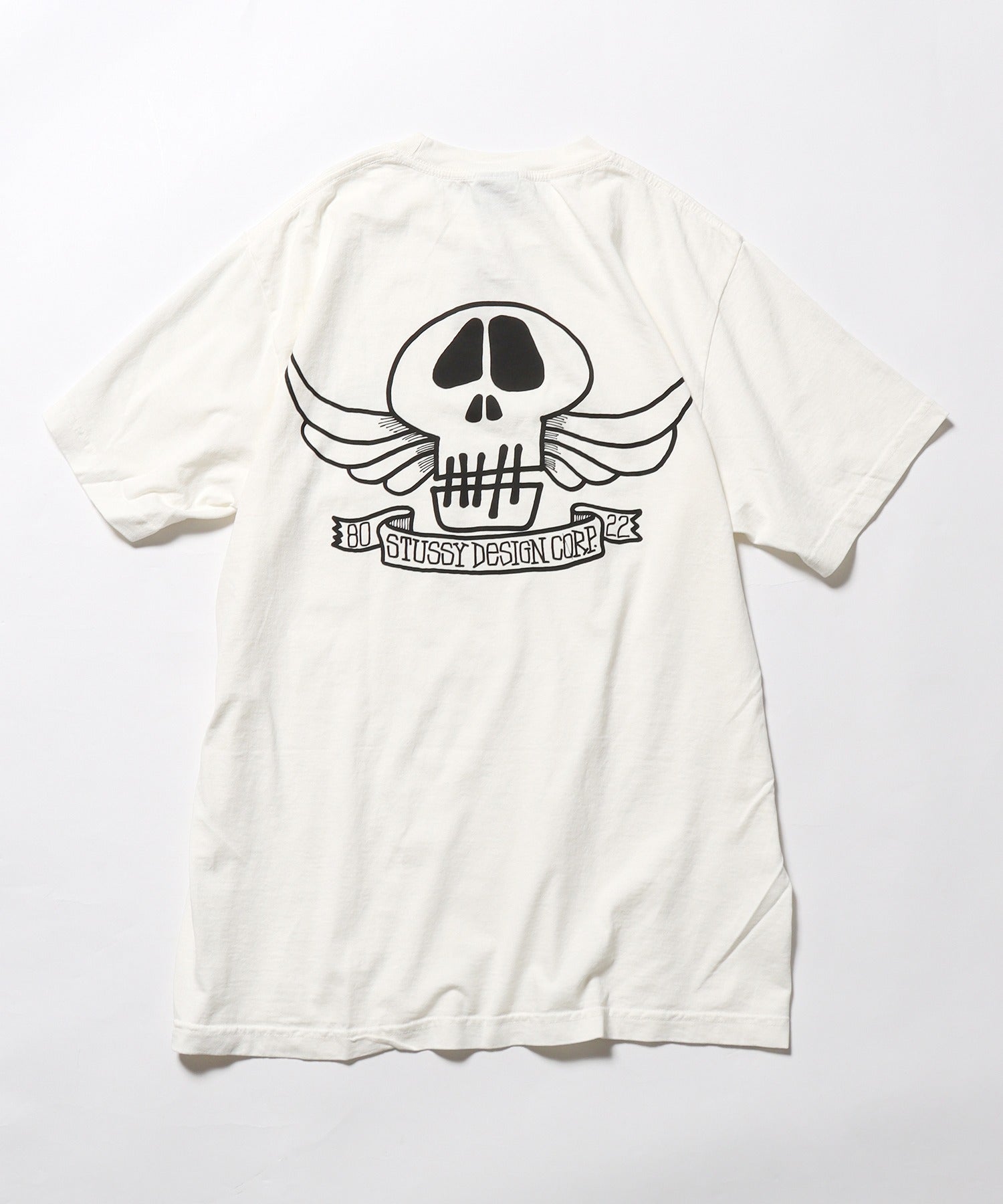 STUSSY/ステューシーから SKULL WINGS PIG. DYED TEE