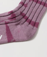 STUSSY/ステューシー Dyed Stripe Ribbed Crew Socks