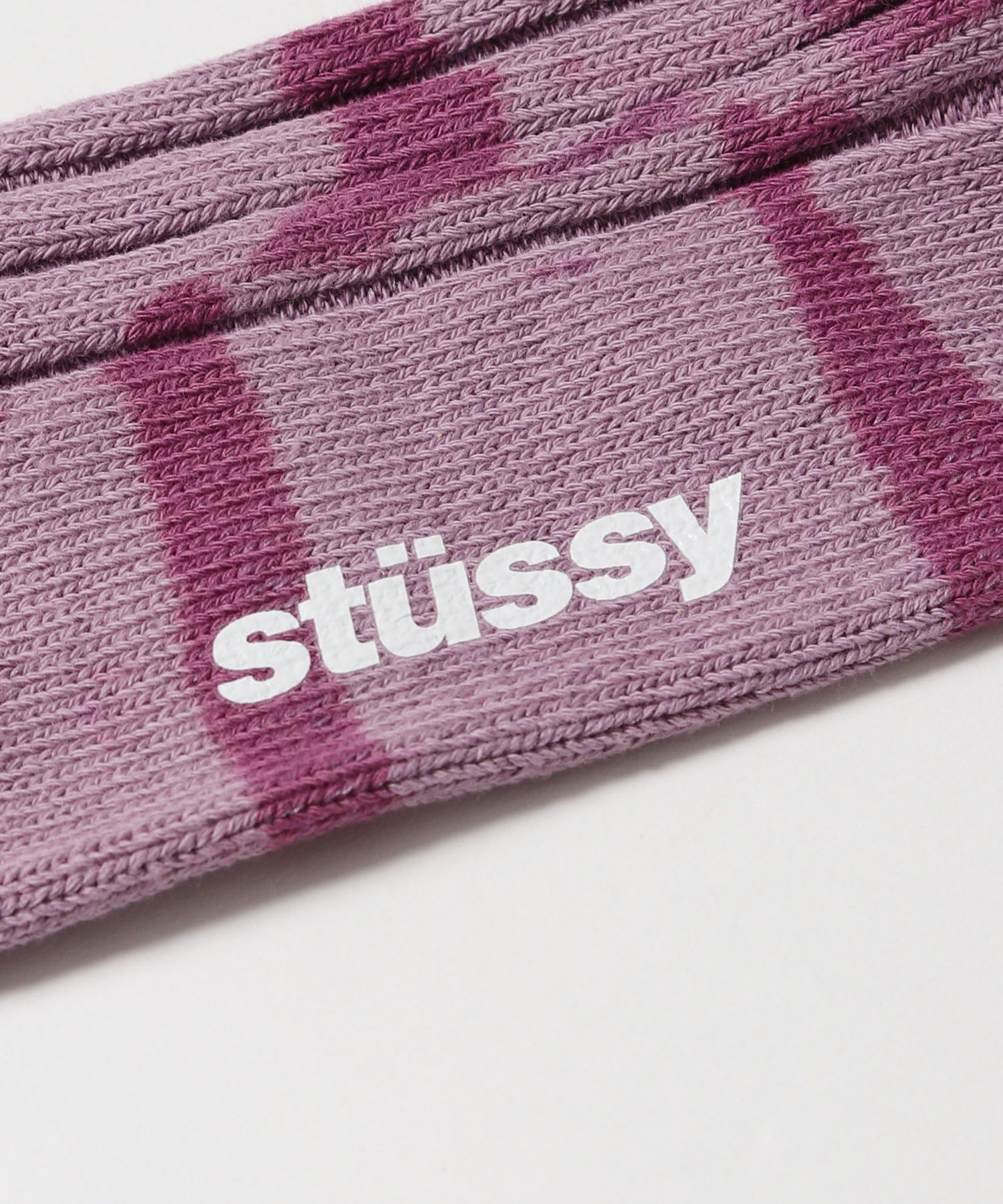 STUSSY/ステューシー Dyed Stripe Ribbed Crew Socks