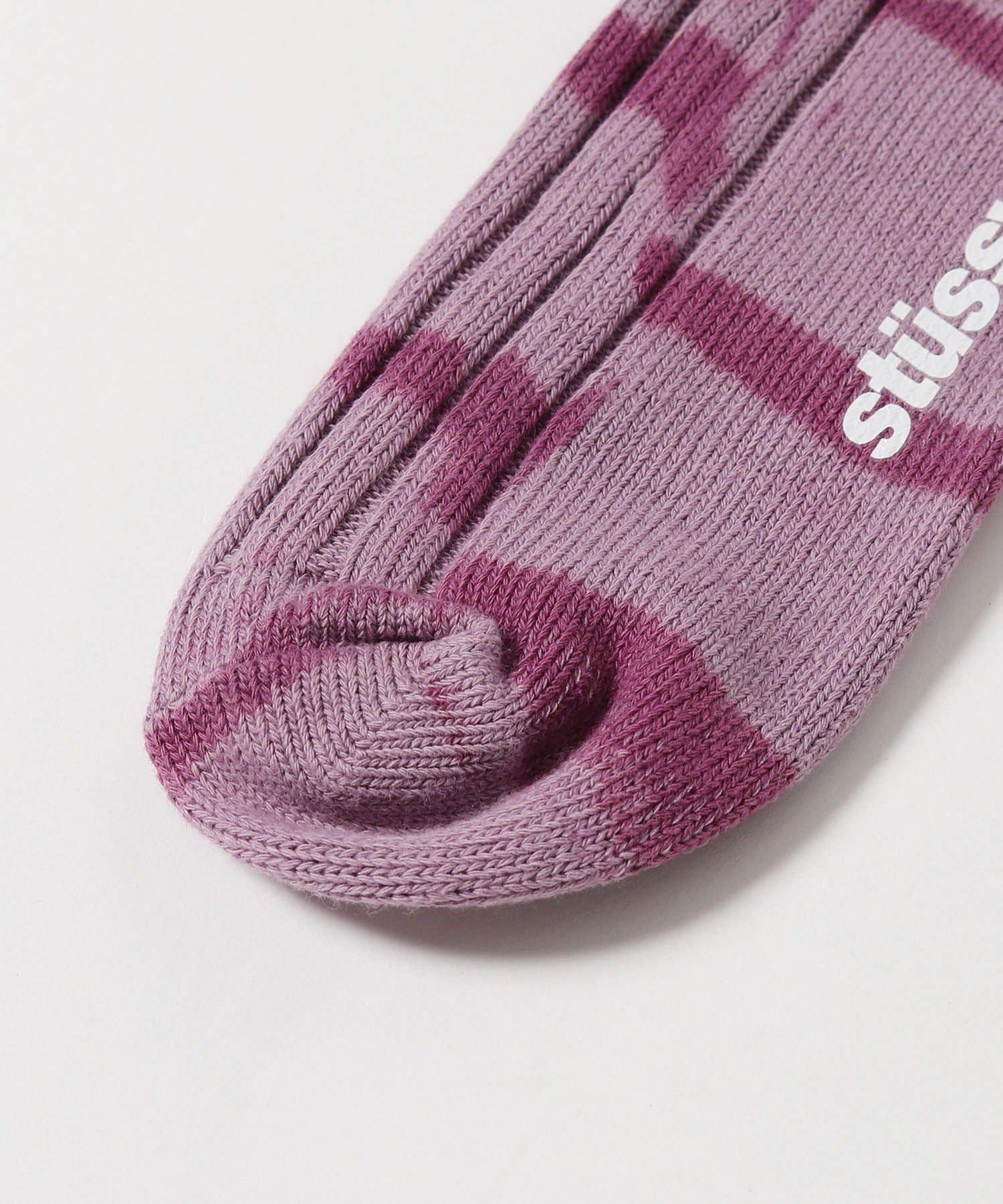 STUSSY/ステューシー Dyed Stripe Ribbed Crew Socks