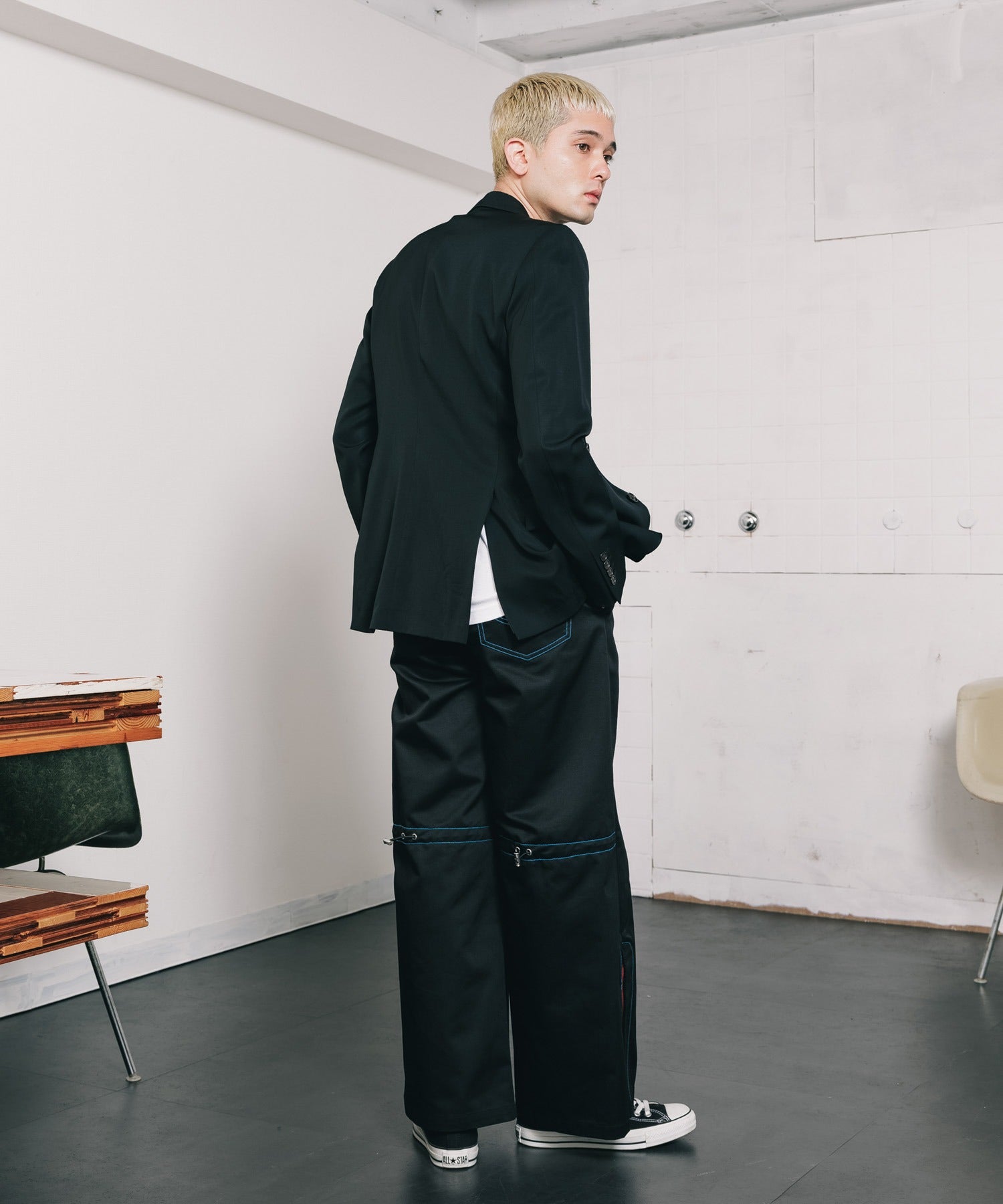 SYUMAN/シュウマン Skate pants type Wide ワイドパンツ-