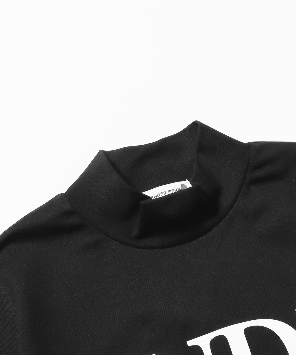 "TENDER" LOGO MOCK NECK TEE