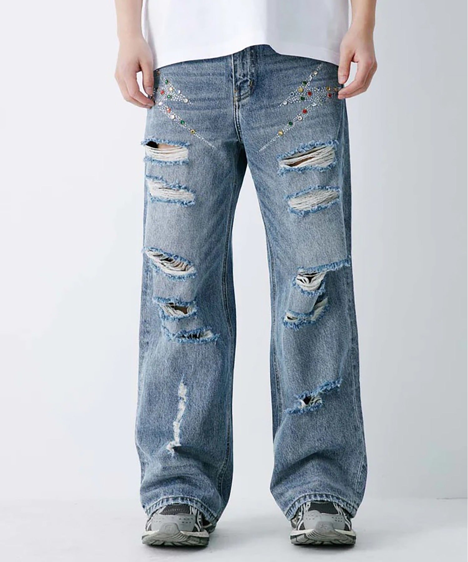 SUPPLIER/サプライヤー CRASHED RHINESTONE WIDE DENIM – ROOP TOKYO